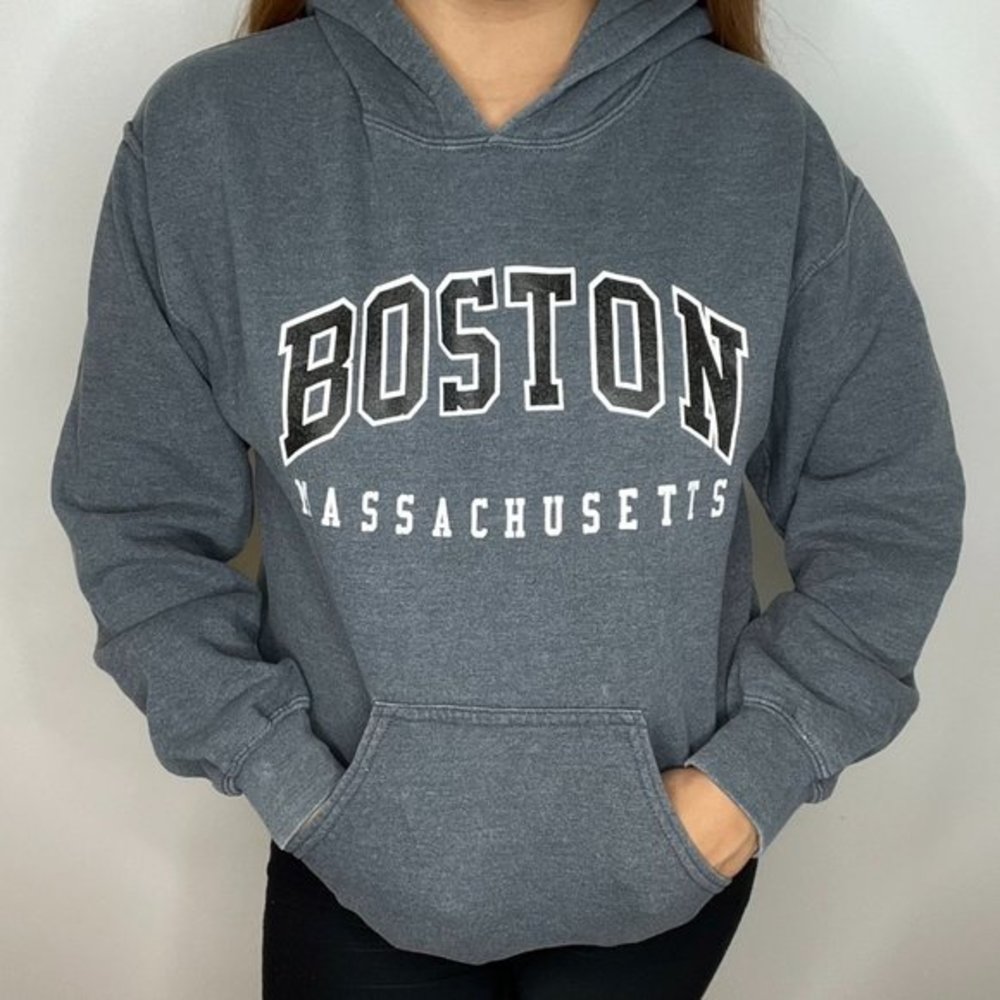 Boston Massachusetts hoodie sweatshirt hooded sweater S